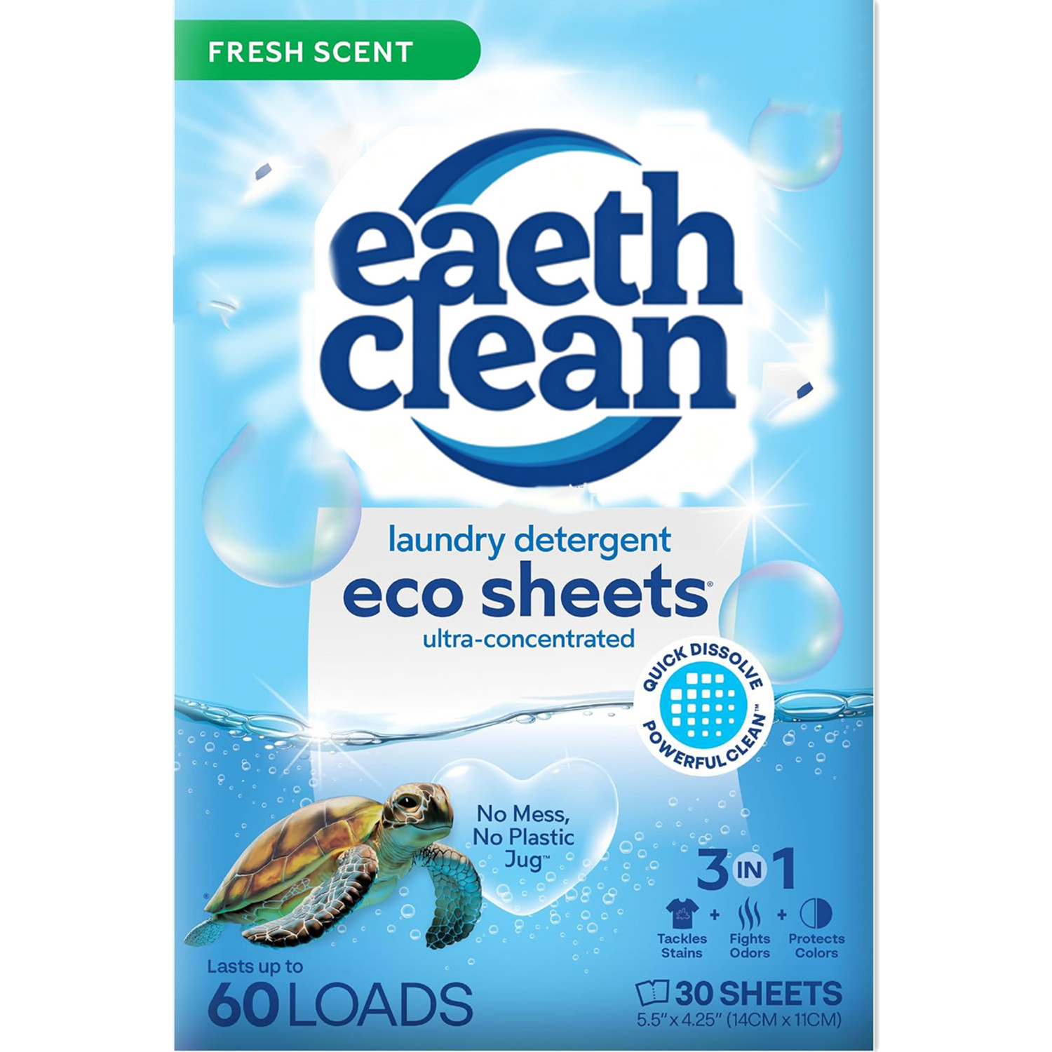 Laundry Strip Eco - 30 Feuilles de Lessive Parfum Frais