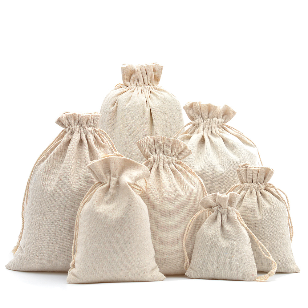 Linen Bag Bulk - Sac cadeau en coton et lin