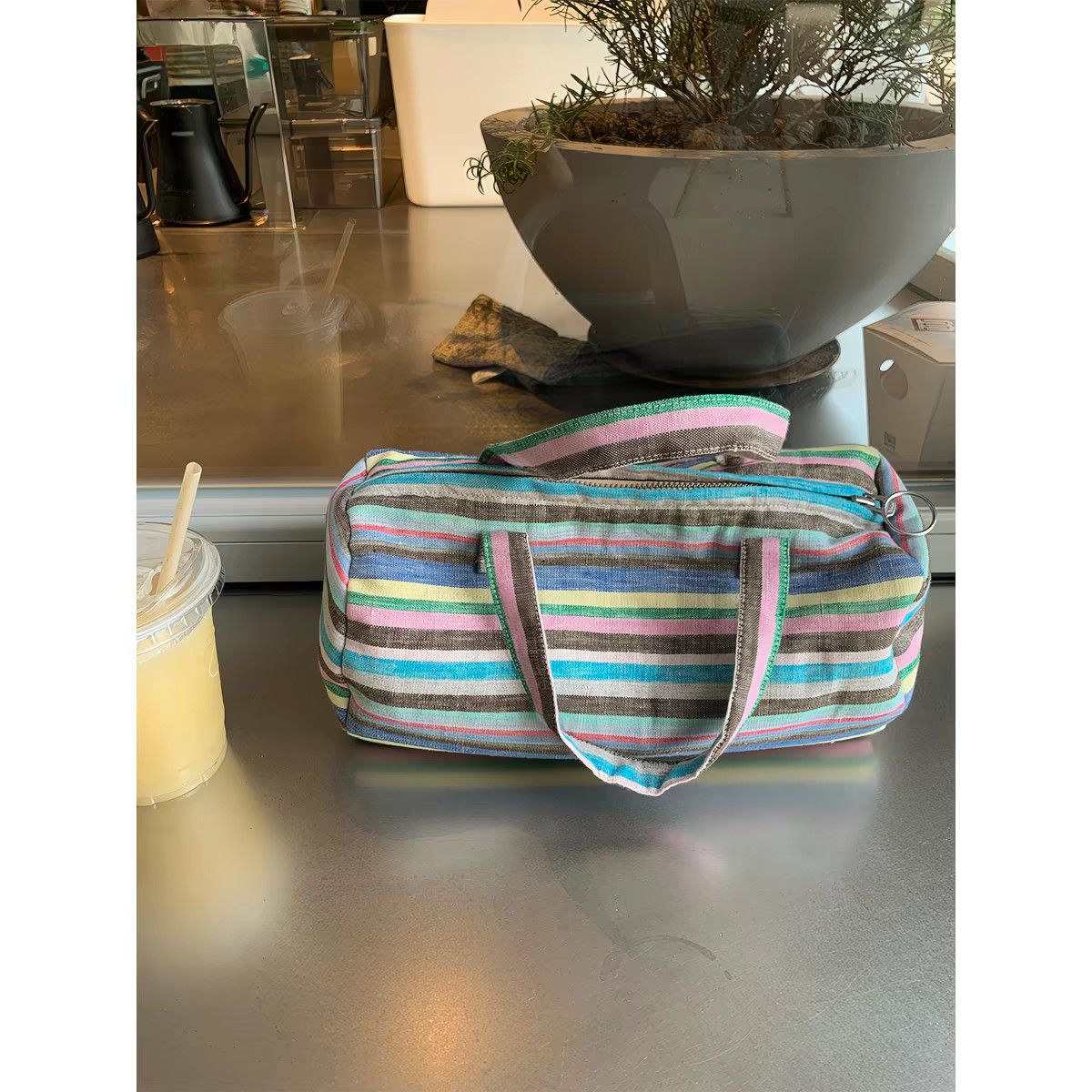 Sac à main cylindrique en coto - Linen Bag Bulk avis et prix